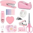 thumbnail image 1 of Arcticwind Stapler Set,Women's Office Supplies Set,Students' Cute Stationery Set,Office Supplies and Organizers,Staple Remover,Stapler,Tape,Staples,Clips, Scissor and Tabs & More,Pink, 1 of 8