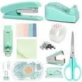 thumbnail image 1 of Arcticwind Stapler Set,Women's Office Supplies Set,Students' Cute Stationery Set,Office Supplies and Organizers,Staple Remover,Stapler,Tape,Staples,Clips, Scissor and Tabs & More,Green, 1 of 5