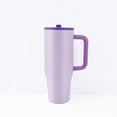 thumbnail image 1 of Arcticwind Tumbler Cup 40 OZ,Car Cup,Double Wall Vacuum Leakproof Travel Coffee Mug,Stainless Steel Leak Resistant Tumbler with Handle & Lid and Straw,Insulated Cups,Gifts for Women & Men,Purple, 1 of 1