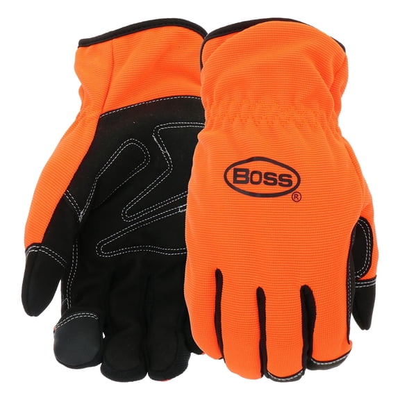 Arctik Task High-Vis Orange Gloves, 40g 3M Thinsulate, Synthetic Leather, Touchscreen, X-Large (B95231O-XL)