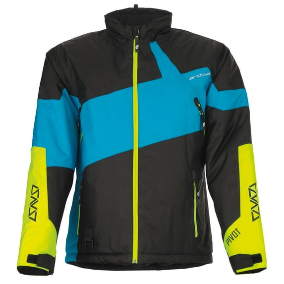 Arctiva Pivot 6 Mens Snow Jacket Black/Blue/Hi-Viz SM