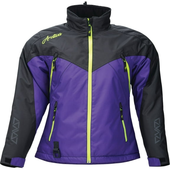 Arctiva Pivot 7 Womens Snow Jacket Black/Purple XXL
