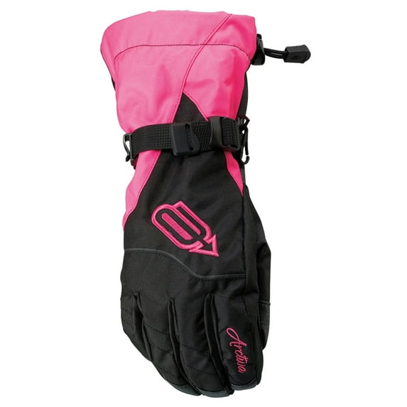 Arctiva Pivot Logo Womens Snow Gloves Black/Pink MD