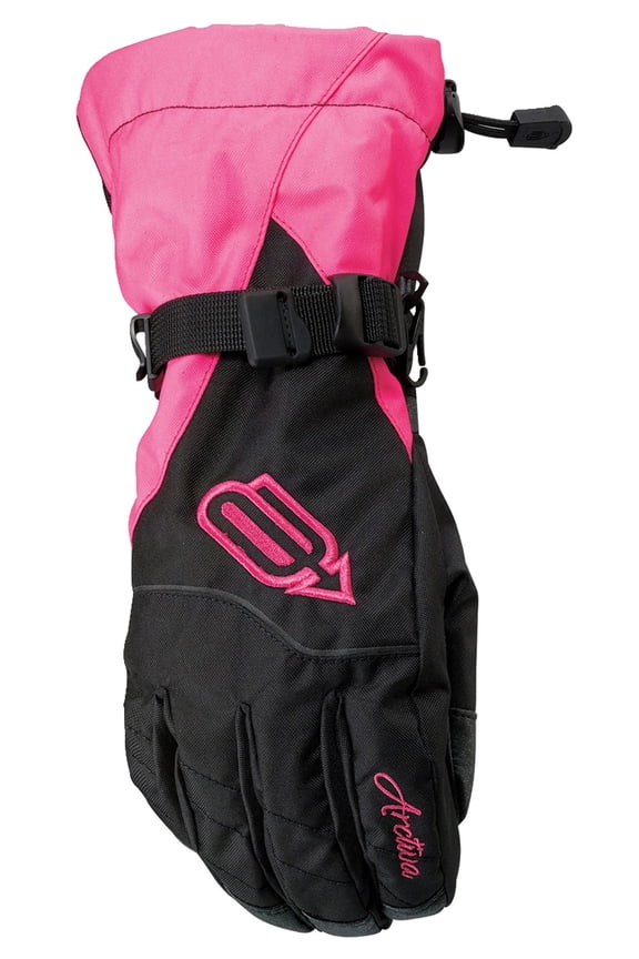 Pivot Logo Womens Snow Gloves Black/Pink XS