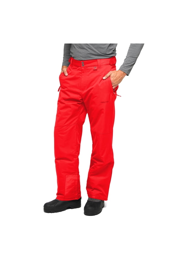 Insulated Winter Pants for Men Snow & Cold Weather Gear, Red Large