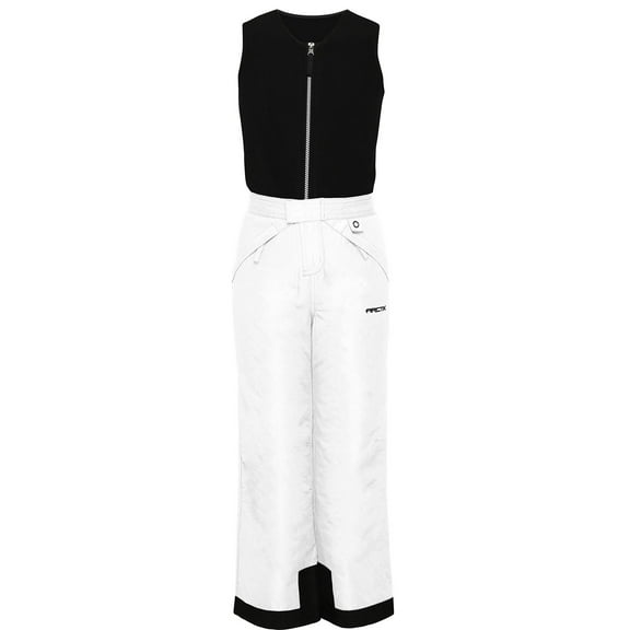 Arctix Kids Limitless Fleece Top Bib Overalls (White, 2T)