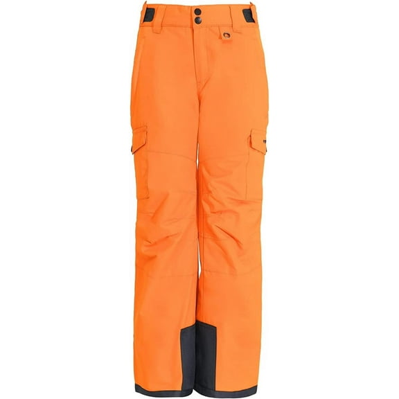 Arctix Kids Snow Sports Cargo Snow Pants with Articulated Knees, Burnt Orange, XL