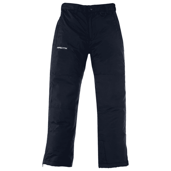 Arctix Kids's Insulated Snow Pants with Reinforced Knees and Seat, Water Resistant Snow Pants for Skiing & Snowboarding (Black, Small)