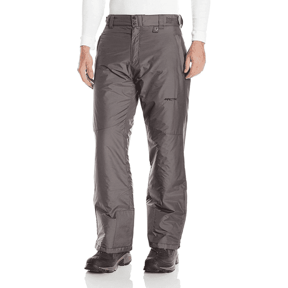 Arctix Men's Essential Insulated Snow Pants, Water Resistant Snow Pants for Skiing & Snowboarding (Charcoal, Small)
