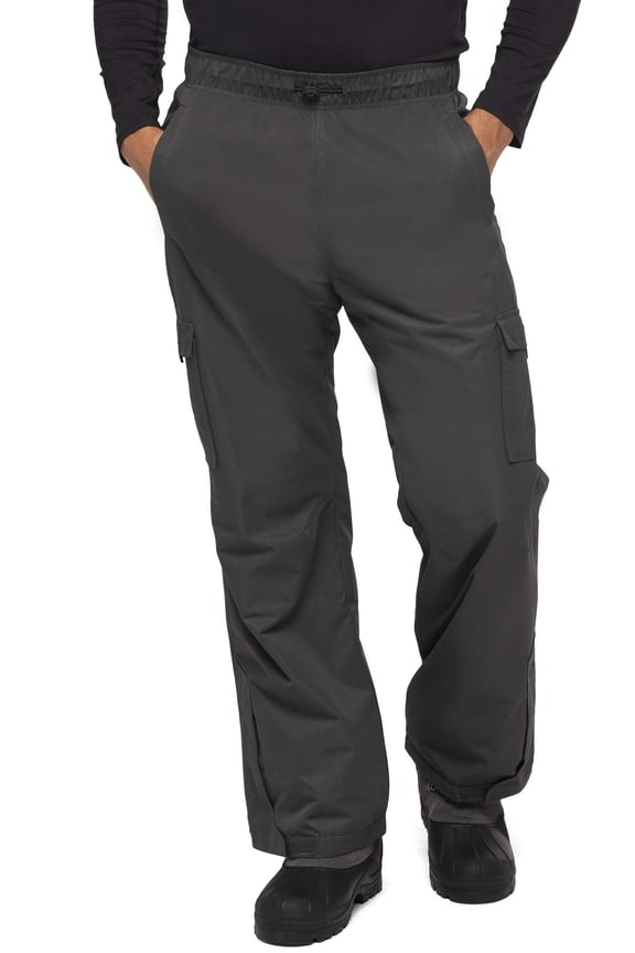 Men's Sentinel Pull Over Fleece-Lined Cargo Snow Pants (Charcoal, s)