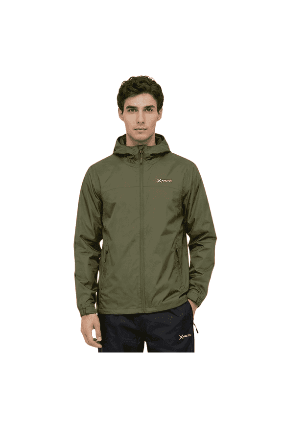 Men's Storm Rain Jacket, Olive, XX-Large