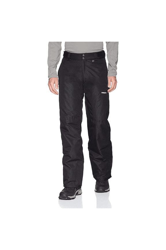 Men's Essential Insulated Snow Pants, Water Resistant Snow Pants for Skiing & Snowboarding (Black, XL)