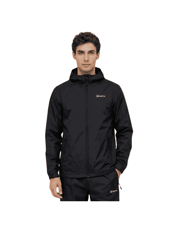 Men's Storm Rain Jacket, Black, Large