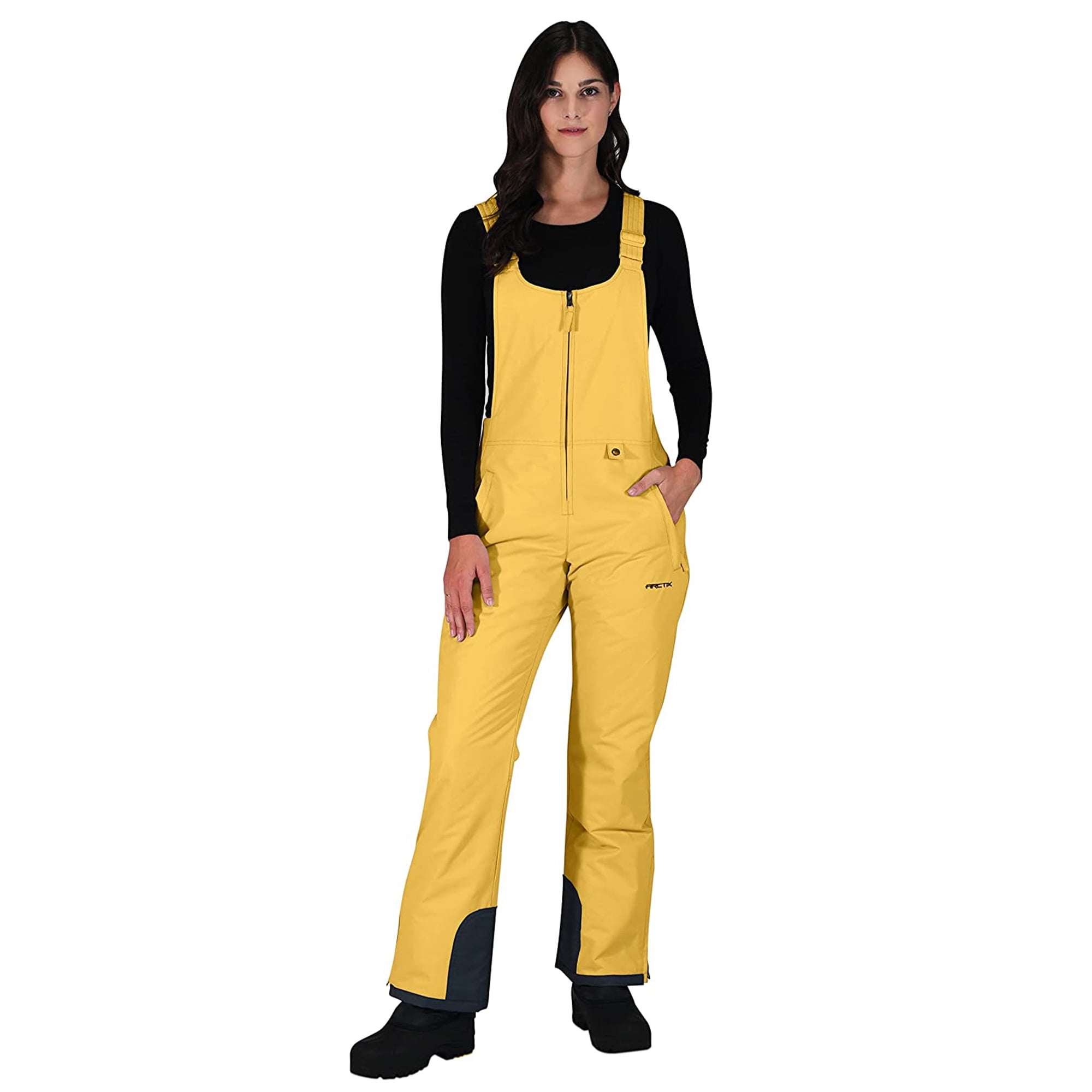 Arctix Waterproof Insulated Overalls Snow Bibs Winter Clothes for Women,  Yellow L 