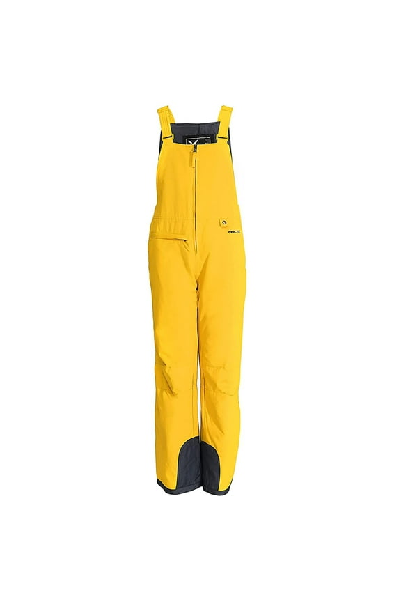 Waterproof Snow Bib Overalls for Kids Insulated Winter Clothes, Yellow L