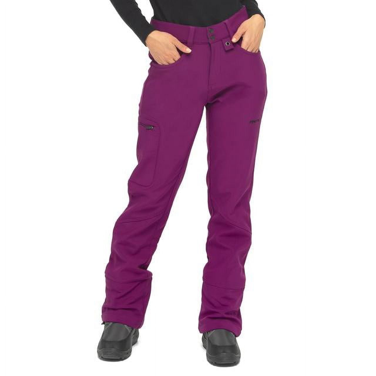 Arctix Women's Sarah Fleece lined Softshell Ski Snow Pant Plum