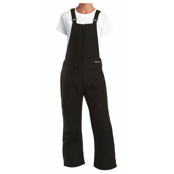 Arctix Kid's Essential Insulated Ski Bibs, Water Resistant Snow Pants for Skiing & Snowboarding (Black, XS)