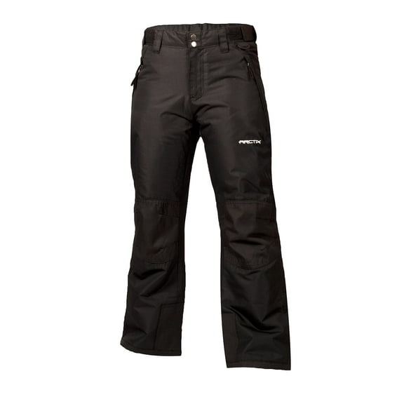Arctix Youth Snow Pants with Reinforced Knees and Seat - Black, S