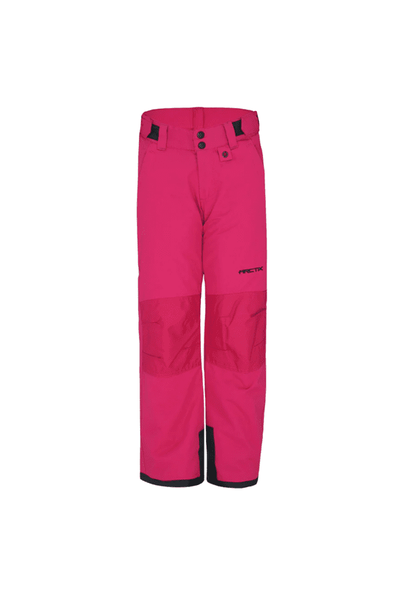 Kids's Insulated Snow Pants with Reinforced Knees and Seat, Water Resistant Snow Pants for Skiing & Snowboarding (Fuchsia, M)