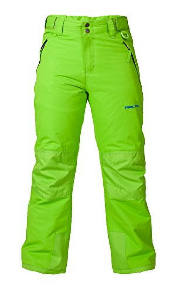 Arctix Youth Snow Pants with Reinforced Knees and Seat - Lime Green, M