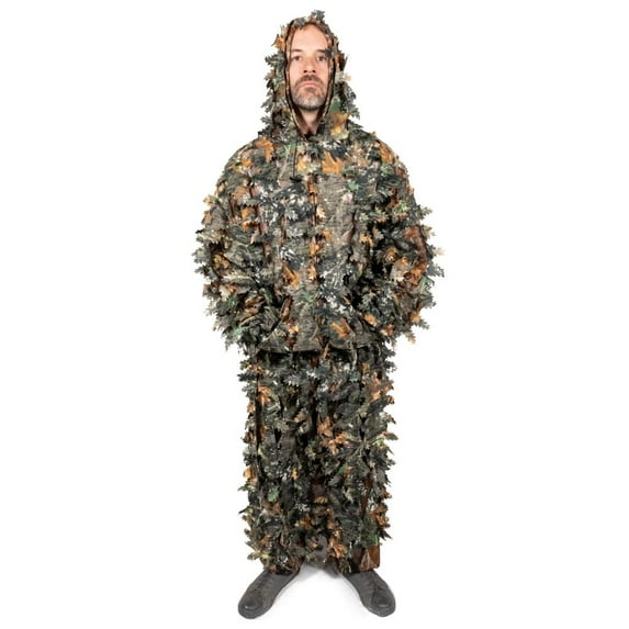 Arcturus 3D Leaf Ghillie Suit, Men's Camo Clothing, All-Season Hardwood, XL/XXL