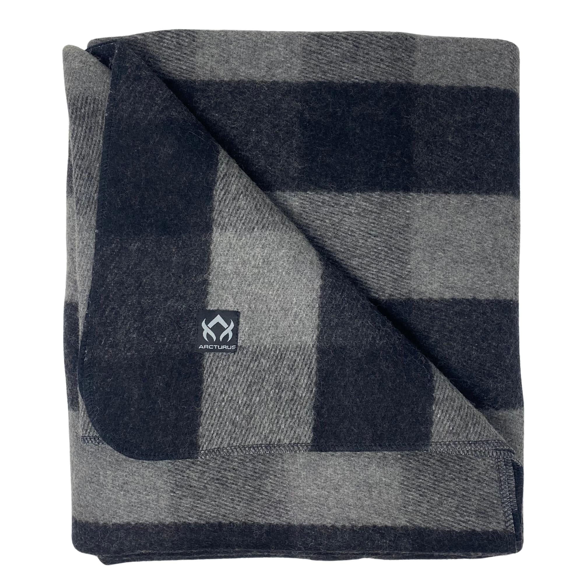 Arcturus Buffalo Plaid Wool Blanket, 64" x 88", Loom-Woven