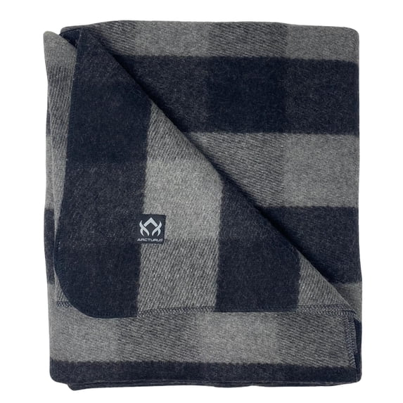 Arcturus Buffalo Plaid Wool Blanket, 64" x 88", Loom-Woven