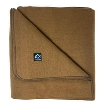 Arcturus Military Wool Blanket - 4.5 lbs, Warm, Thick, Washable, Large 64" x 88" - Great for Camping, Outdoors, Sporting Events, and Survival Kits (Camel)