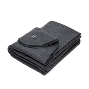 Arcturus Military Wool Blanket - 4.5 lbs, Warm, Thick, Washable, Large 64" x 88" - Great for Camping, Outdoors, Sporting Events, and Survival Kits Charcoal