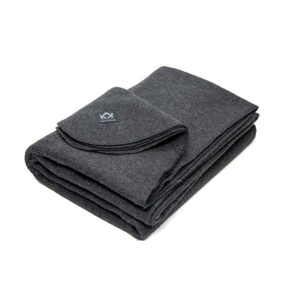 Arcturus Military Wool Blanket - 4.5 lbs, Warm, Thick, Washable, Large 64" x 88" - Great for Camping, Outdoors, Sporting Events, and Survival Kits (Charcoal)