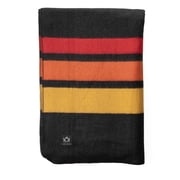 Arcturus Rainier Patterned Wool Blanket, Twin Size, 4.5 lbs, Sunset Peak