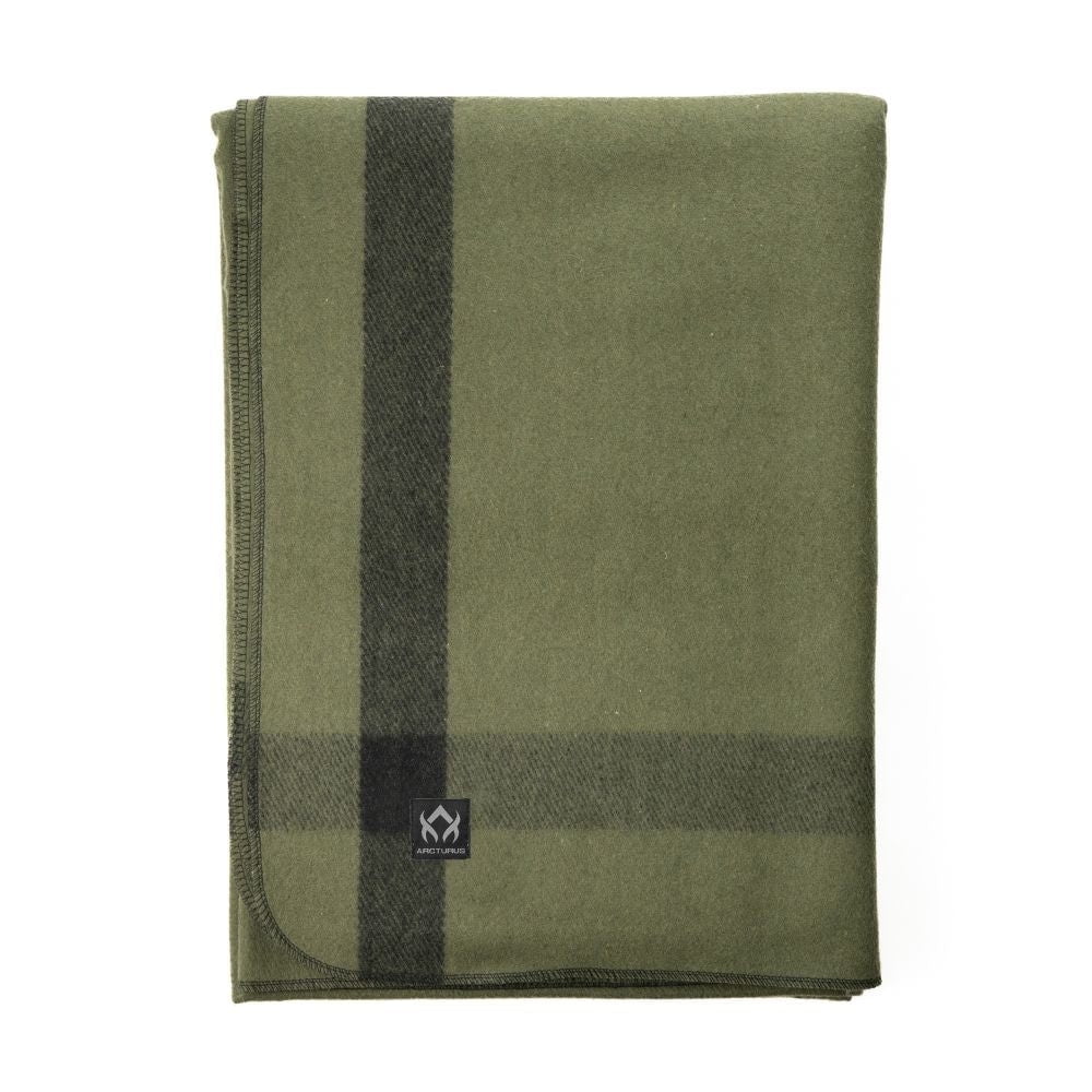 Arcturus Rainier Striped Wool Blanket (64" x 88"), 4.5 lbs