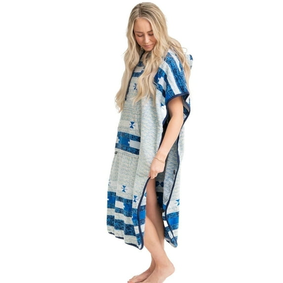 Arcturus Surf Poncho | Hooded Changing Towel & Cover-Up | 100% Cotton Velour | 2-in-1 Design Converts Your Poncho to a Beach Towel (Trestles, Adult)