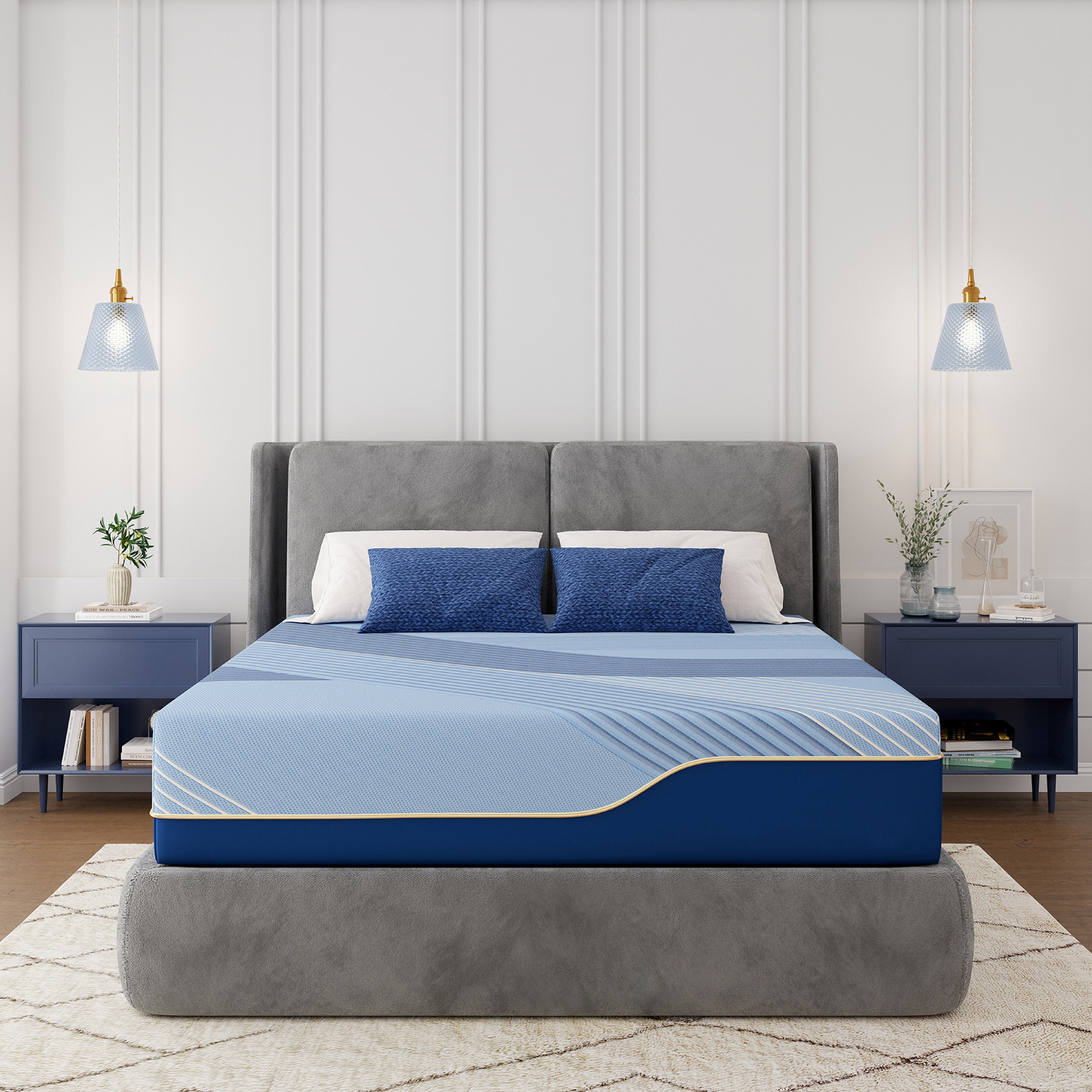 Arctus 12" Copper Gel Memory Foam Mattress, Full Size, Springless, Medium Firm, in a box