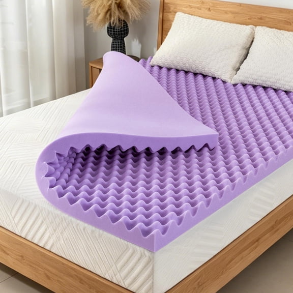 Arctus 2 inch Gel Cooling Memory Foam Mattress Topper, Memory Foam Egg Crate Mattress Topper, CertiPUR-US Certified, Full Size