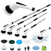 Arcwares Electric Spin Scrubber, Portable Rechargeable Cordless, Adjustable Handle