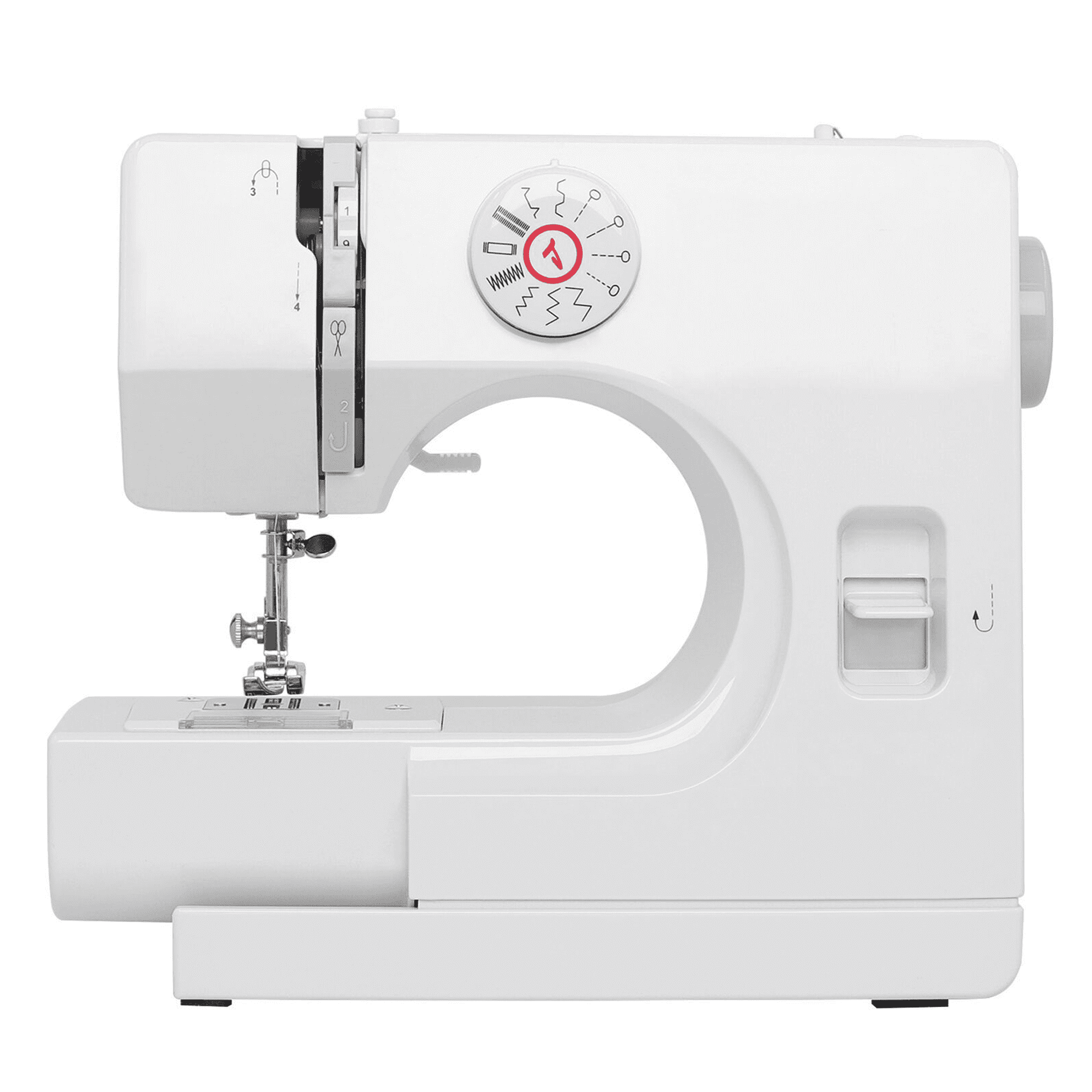 Arcwares Sewing Machine for Beginners, Portable Mini Sewing Machine, Suitable for Beginners and Kids Ages 8-12, 4 presser feet, 12 Built-in Stitches, 2 Speed, Foot Pedal and Basic Sewing Kit.