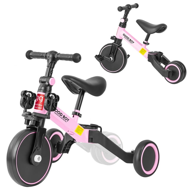 Arcwares Toddler Tricycle, 5 in 1 Toddler Trike Push Tricycle, with