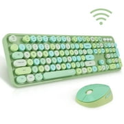 Arcwares Wireless Keyboard and Mouse Combo, Sweet Cute Style, 2.4GHz USB Ergonomic Keyboard, Compact Mouse for Computer, Laptop, PC Desktops, Mac