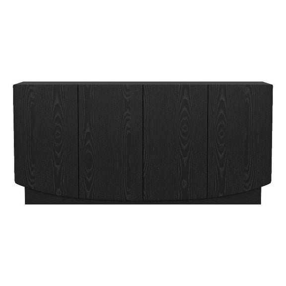 Ardea Contemporary 60" Sideboard in Black (4-Door)