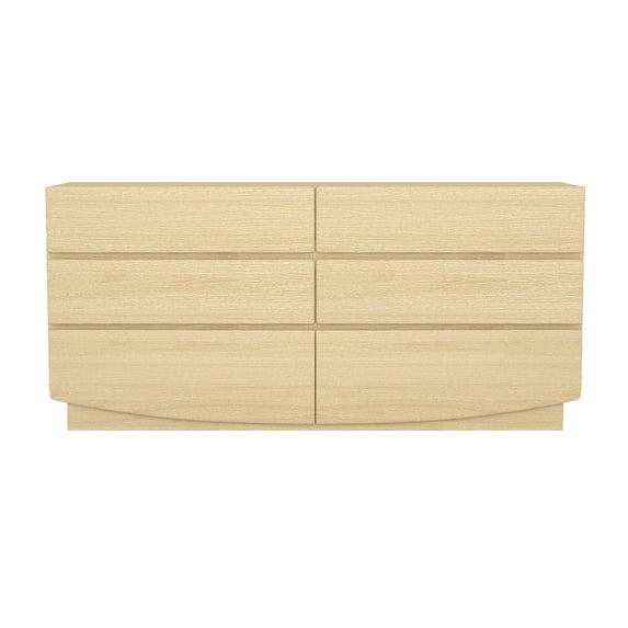 Ardea Contemporary 72" Dresser in Natural Oak (6-Drawer)