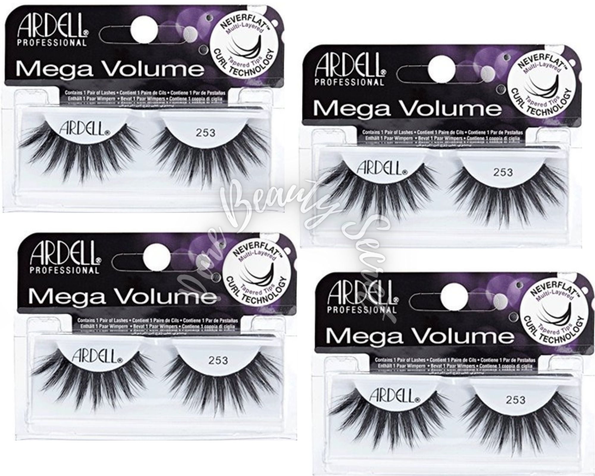 Ardell - 1 Pair - 3D Mega Volume #253 x 4