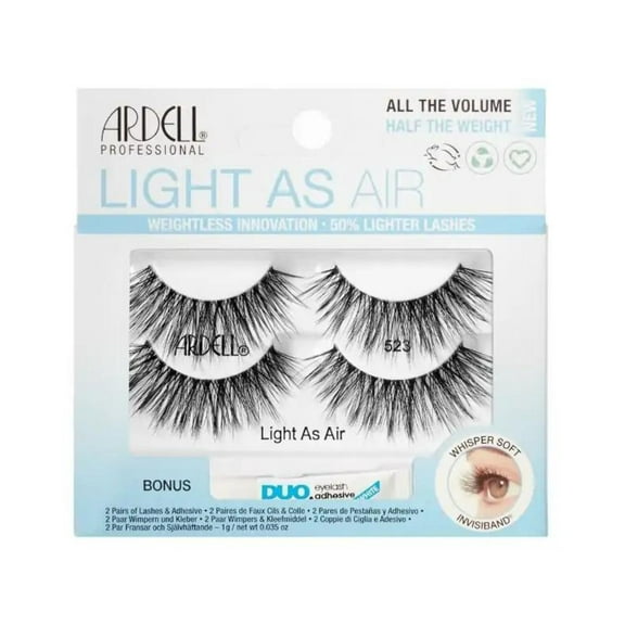 Ardell - 2 Pairs - Light As Air 523 w/ DUO Pipette