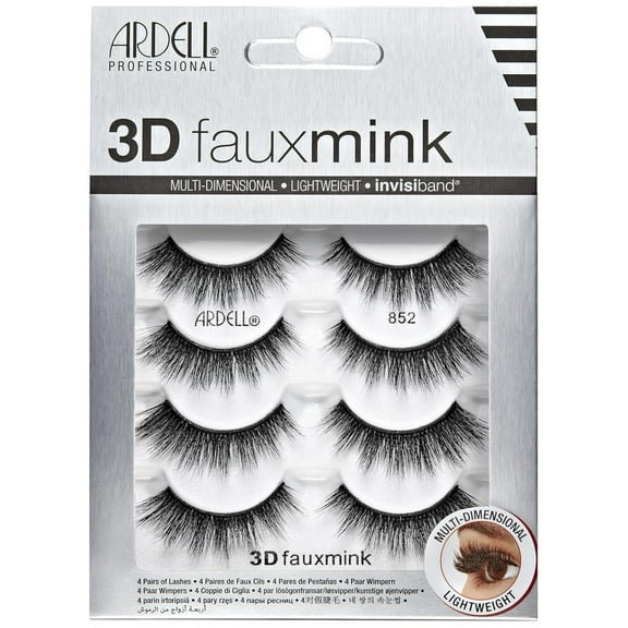 Ardell 3D Faux Mink 852 Lashes, 4 Pairs, 1 Ea..