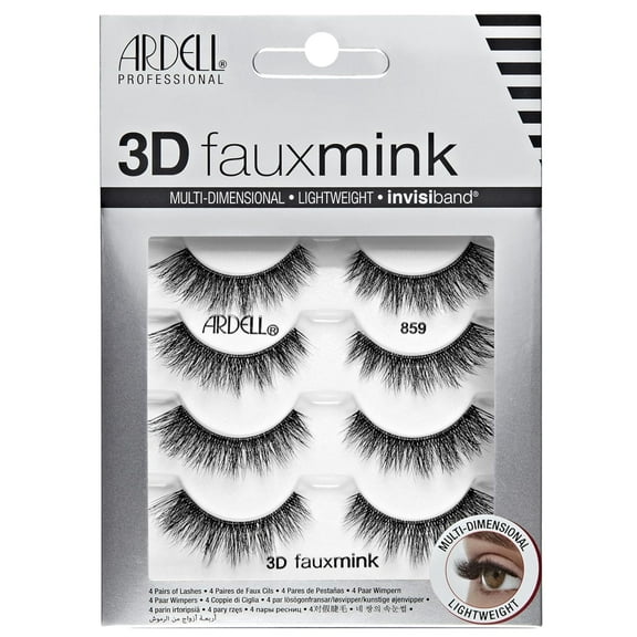 Ardell 3D Faux Mink 859 Lashes, 4 Pairs, 1 Ea..