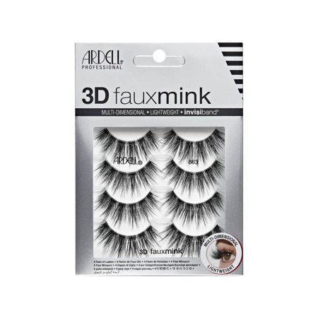 Ardell 3d False Eyelashes - 863 Faux Mink - 4ct
