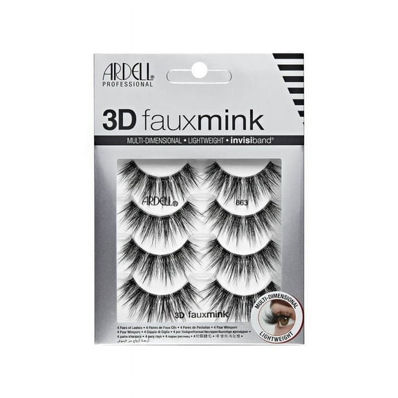 Ardell 3d False Eyelashes - 863 Faux Mink - 4ct