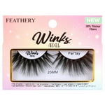 Ardell Winks Par'tay Lashes, Full Volume, 20mm Ultra-Long False Eyelashes, Feathered and Fluttery, Black Band, 1 Pair