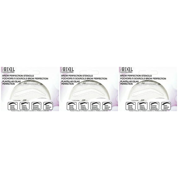 Ardell Brow Perfection Stencils 4 Stencils/per pack (Pack of 3)