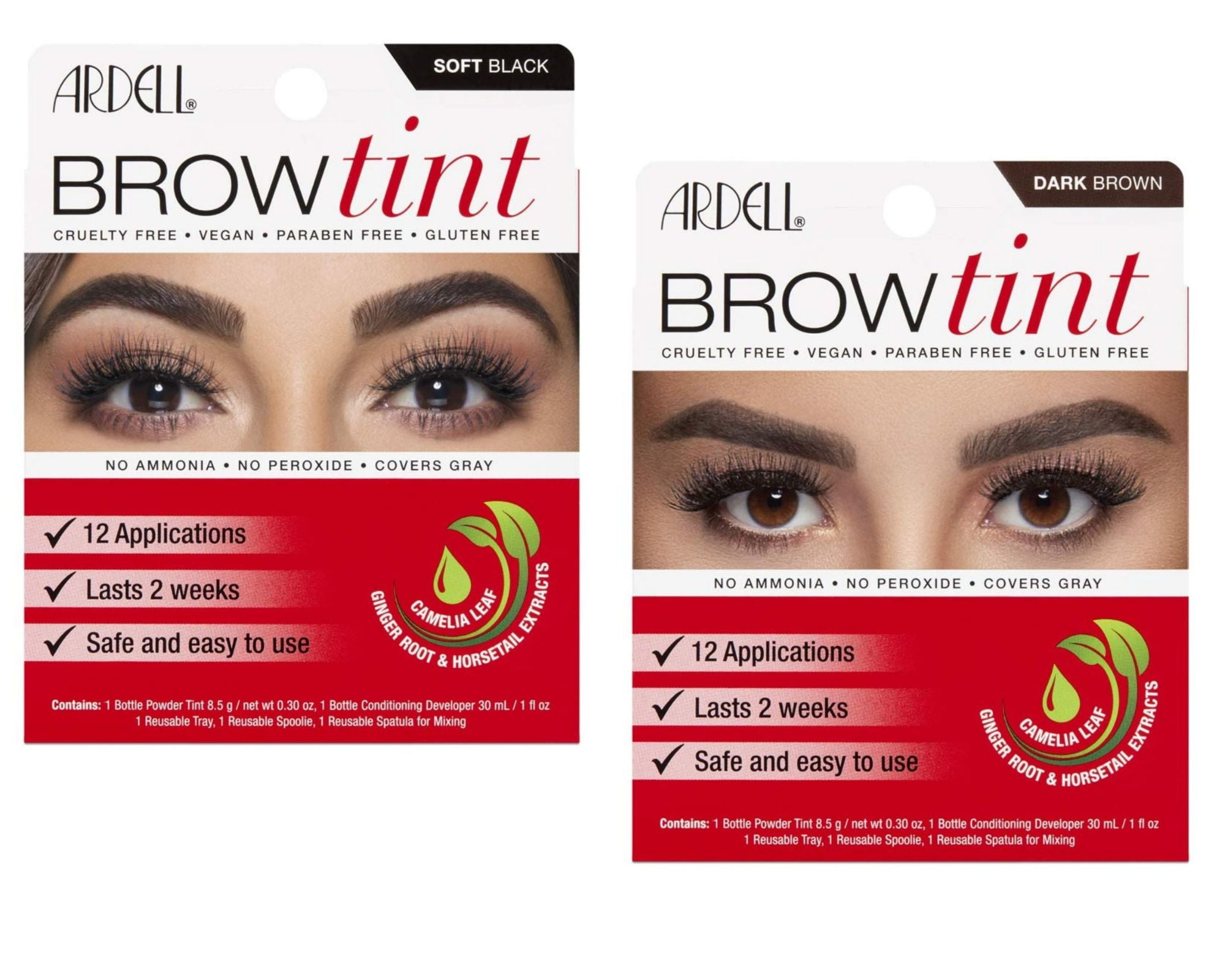 Ardell Brow Tint(Dark Brown) & Brow Tint(Soft Black) COMBO PACK